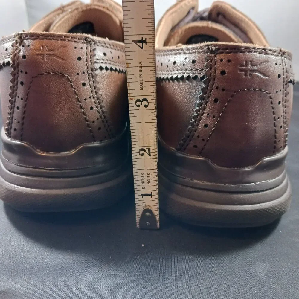 Kuru Men's Oxford Shoes Size 11 Warhol Wingtip Brown Leather